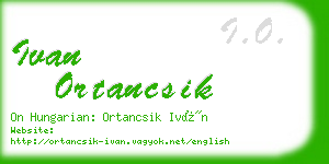 ivan ortancsik business card